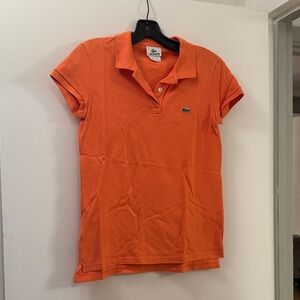 Lacoste Women's Bright Orange Polo Tee
